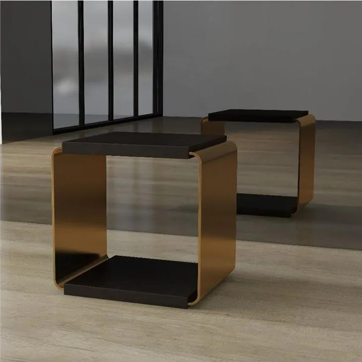 Anpassad trä Top Square Nattduksbord End Tabell