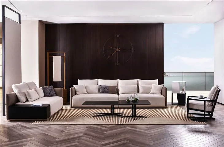 Custom Villa Leather Sectional Sofa